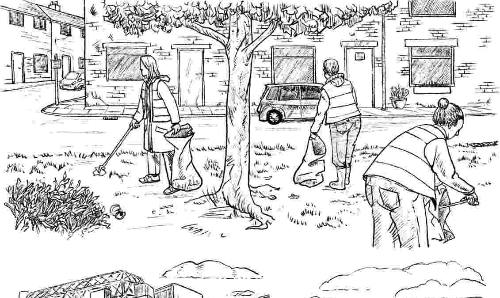 artistic sketch of air pollution