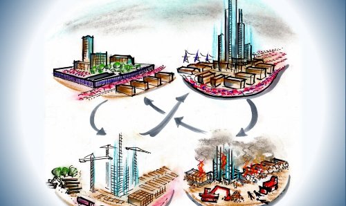 Artistic interpretation of future cities